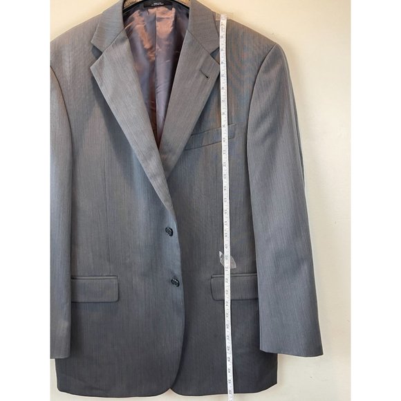 Joseph Abboud Men Suit Blazer Jacket Single Breasted 100% Wool Slate Blue SZ 44R - Picture 3 of 8